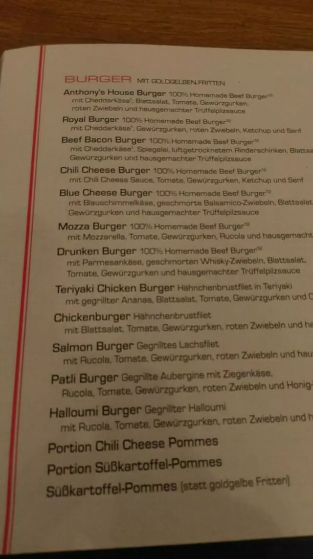Anthony’s Bar & Burger